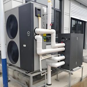 How many HP Air Source Heat Pumps should be Installed for a 2400 Square Meter Heating Area?